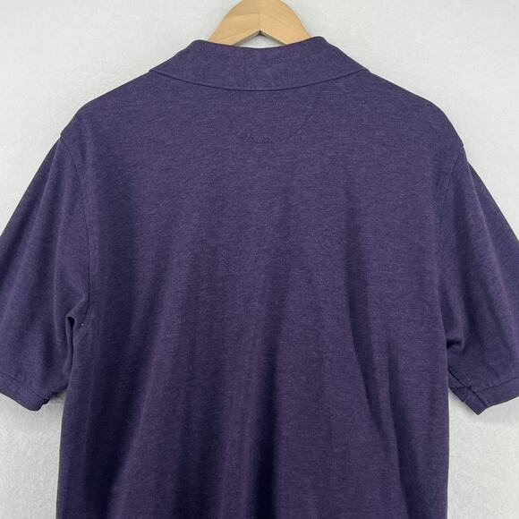 BROOKS BROTHERS Shirt Mens L 1818 Performance Polo Golf Pique Cotton Purple - Picture 6 of 14